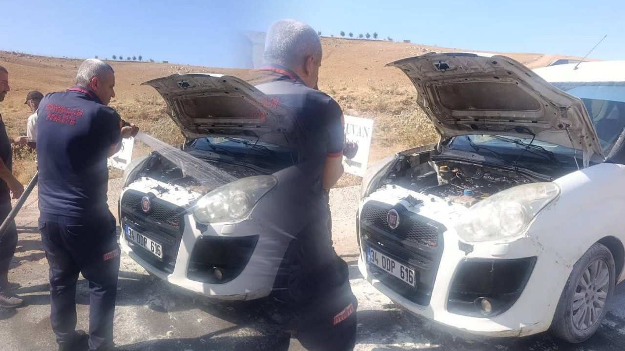 Siirt’te otomobil alev alev yandı Img